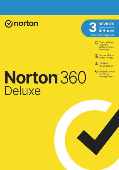 Norton 360 Deluxe EU Key (1 anno / 3 dispositivi) + 25 GB di archiviazione cloud