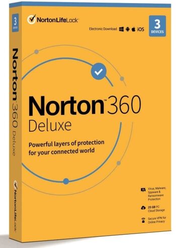 Norton 360 Deluxe 2024 EU Key (6 mesi / 3 dispositivi) + 25 GB di archiviazione cloud