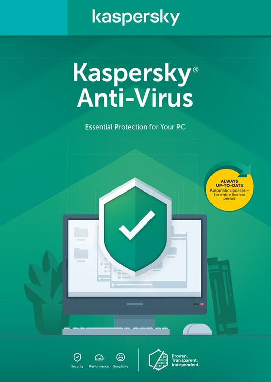 Chiave Kaspersky Anti Virus 2024 (1 anno / 1 dispositivo)