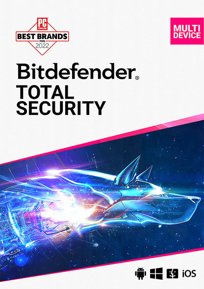 Chiave Bitdefender Total Security 2024 (1 anno / 5 dispositivi)