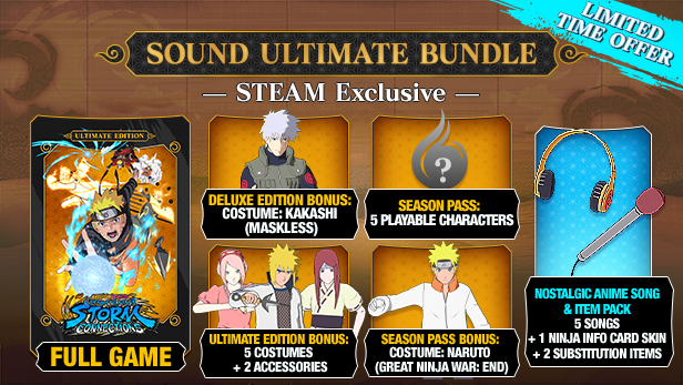 NARUTO X BORUTO Ultimate Ninja STORM CONNECTIONS Sound Ultimate Bundle Account Steam