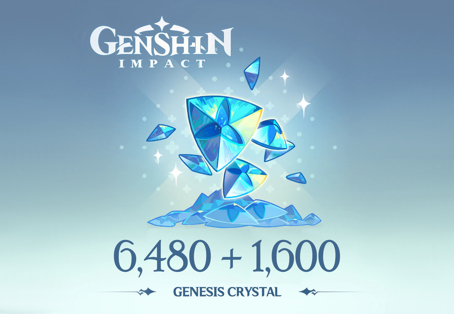 Impatto Genshin - 6.480 + 1.600 Cristalli della Genesi Voucher Reidos