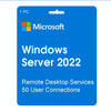 Servizi desktop remoto Windows Server 2022 50 utenti CAL CD Key