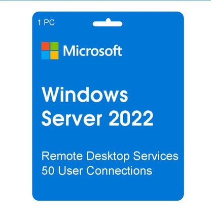 Servizi desktop remoto Windows Server 2022 50 utenti CAL CD Key