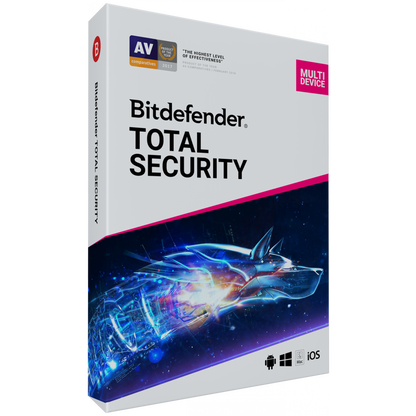 Bitdefender Total Security 2020 - Chiave 2019 - 5 dispositivi, 90 giorni - RoyalKey