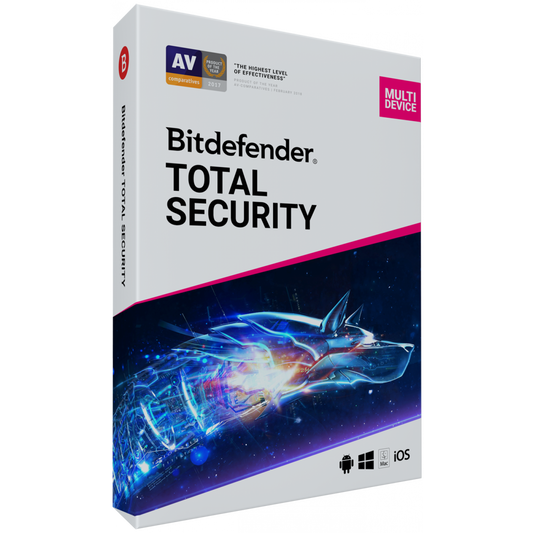 Bitdefender Total Security 2020 - Chiave 2019 - 5 dispositivi, 90 giorni - RoyalKey