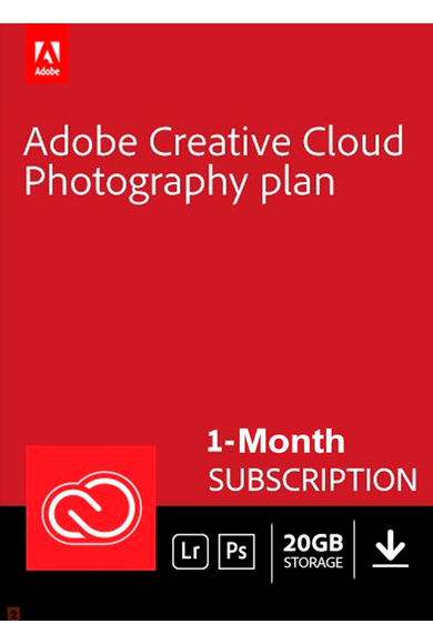 Abbonamento al piano fotografico Adobe 20 GB 1 mese Chiave globale